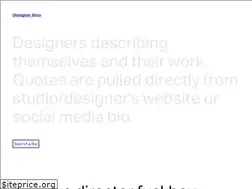 Sites similar to designerbios.tumblr.com
