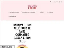 Sites similar to desmotsetduthe.fr