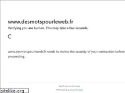 Sites similar to desmotspourleweb.fr