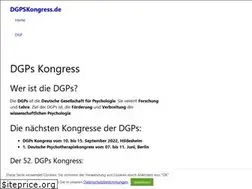 Sites similar to dgpskongress.de