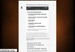 Sites similar to dictionaryofobscuresorrows.com