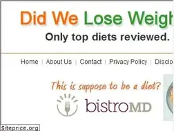 Sites similar to didweloseweight.com