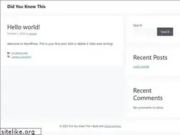 Sites similar to didyouknewthis.com