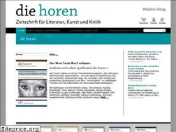 Sites similar to die-horen.de