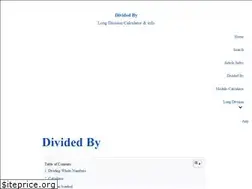 Sites similar to dividedby.org