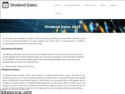 Sites similar to dividenddates.com.au