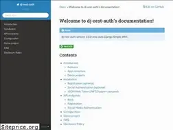 Sites similar to dj-rest-auth.readthedocs.io