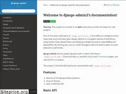 Sites similar to django-admin2.readthedocs.io