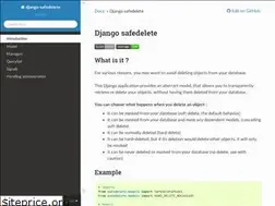 Sites similar to django-safedelete.readthedocs.io