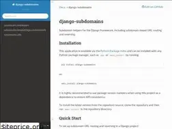 Sites similar to django-subdomains.readthedocs.io