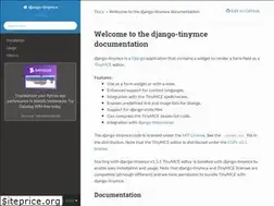 Sites similar to django-tinymce.readthedocs.io