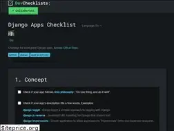 Sites similar to djangoappschecklist.com