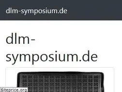 Sites similar to dlm-symposium.de