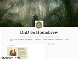 Sites similar to dnd-5e-homebrew.tumblr.com