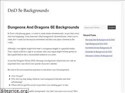 Sites similar to dnd5ebackgrounds.com