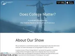 Sites similar to doescollegematter.org