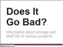 Sites similar to doesitgobad.com