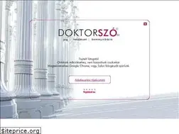 Sites similar to doktorszo.hu