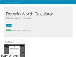 Sites similar to domainworthcalculator.com