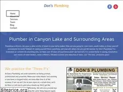Sites similar to donsplumbingcanyonlake.com