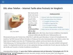 Sites similar to dsl-ohne-telefonanschluss.de