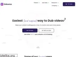 Sites similar to dubverse.ai