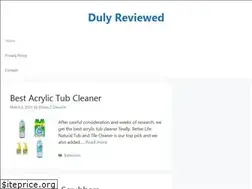Sites similar to dulyreviewed.com