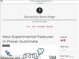 Sites similar to dynamicsbackpage.wordpress.com
