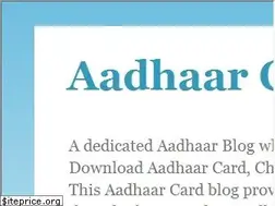Sites similar to e-aadhaar-card.blogspot.com