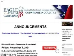 Sites similar to eagleforumca.us