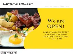 Sites similar to earlyeditionrestaurant.com