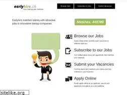 Sites similar to earlyhire.ch