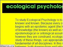 Sites similar to ecologicalpsychology.com