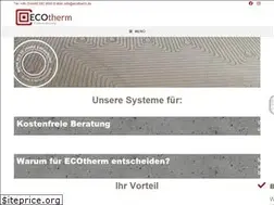 Sites similar to ecotherm.de