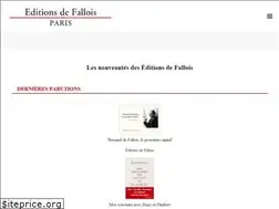 Sites similar to editionsdefallois.com
