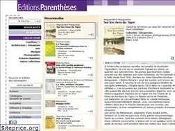 Sites similar to editionsparentheses.com