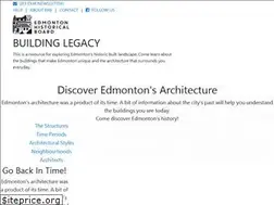 Sites similar to edmontonsarchitecturalheritage.ca