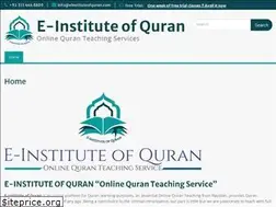 Sites similar to einstituteofquran.com