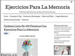 Sites similar to ejerciciosparalamemoria.com