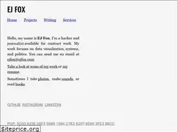 Sites similar to ejfox.com