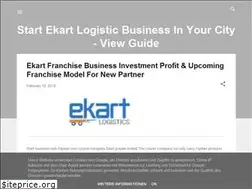 Sites similar to ekartlogisticfranchise.blogspot.com