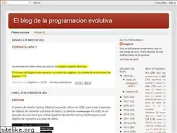 Sites similar to elblogdelaprogramacionevolutiva.blogspot.com