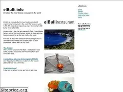 Sites similar to elbulli.info