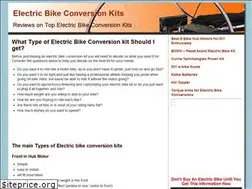Sites similar to electricbikeconversionkit.org