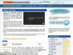 Sites similar to electroniccigarettereviewsite.net