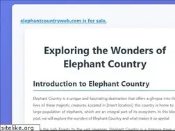 Sites similar to elephantcountryweb.com