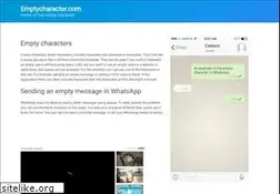 Sites similar to emptycharacter.com