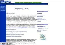 Sites similar to engineeringletters.com