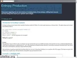 Sites similar to entropyproduction.blogspot.com