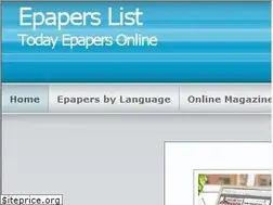 Sites similar to epaperslist.com
